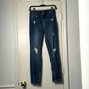 Wild Fable Medium Wash Distressed Highest Ride Skinny Jeans Size 6